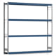 Weitspannregal EMIL - 2.500 x 2.570 x 400 mm (HxBxT) - Fachlast 400 kg - Stahlfachböden - Lagerregal Weitspannregal EMIL - 2.500 x 2.570 x 400 mm (HxBxT) - Fachlast 400 kg - Stahlfachböden - Lagerregal