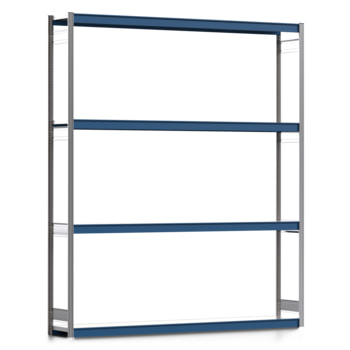 Weitspannregal EMIL - 3.000 x 2.570 x 400 mm (HxBxT) - Fachlast 400 kg - Stahlfachböden - Lagerregal Weitspannregal EMIL - 3.000 x 2.570 x 400 mm (HxBxT) - Fachlast 400 kg - Stahlfachböden - Lagerregal