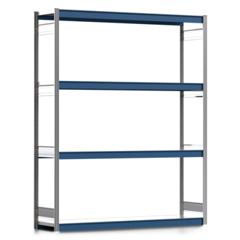 Weitspannregal EMIL - 2.500 x 2.010 x 500 mm (HxBxT) - Fachlast 400 kg - Stahlfachböden - Lagerregal Weitspannregal EMIL - 2.500 x 2.010 x 500 mm (HxBxT) - Fachlast 400 kg - Stahlfachböden - Lagerregal