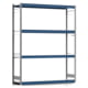 Weitspannregal EMIL - 2.500 x 2.010 x 500 mm (HxBxT) - Fachlast 400 kg - Stahlfachböden - Lagerregal Weitspannregal EMIL - 2.500 x 2.010 x 500 mm (HxBxT) - Fachlast 400 kg - Stahlfachböden - Lagerregal