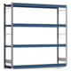 Weitspannregal EMIL - 2.000 x 2.010 x 500 mm (HxBxT) - Fachlast 400 kg - Stahlfachböden - Lagerregal Weitspannregal EMIL - 2.000 x 2.010 x 500 mm (HxBxT) - Fachlast 400 kg - Stahlfachböden - Lagerregal