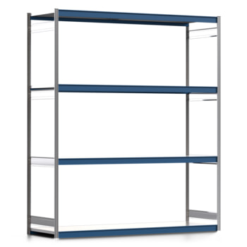 Weitspannregal EMIL - 3.000 x 2.570 x 800 mm (HxBxT) - Fachlast 400 kg - Stahlfachböden - Lagerregal Weitspannregal EMIL - 3.000 x 2.570 x 800 mm (HxBxT) - Fachlast 400 kg - Stahlfachböden - Lagerregal