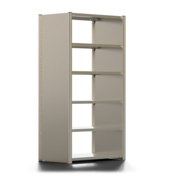 Büroregal - Aktenregal m. Seitenwand - Höhe 2.000 mm - 6 Böden 1.005 x 600 mm (BxT) - 150 kg Büroregal - Aktenregal m. Seitenwand - Höhe 2.000 mm - 6 Böden 1.005 x 600 mm (BxT) - 150 kg