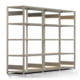 Fachbodenregal - Lagerregal - 150 kg - 2.000 x 3.071 x 600 mm (HxBxT) - beidseitig - 3 Felder - verzinkt - 15 Böden - Steckregal - BERT Fachbodenregal - Lagerregal - 150 kg - 2.000 x 3.071 x 600 mm (HxBxT) - beidseitig - 3 Felder - verzinkt - 15 Böden - Steckregal - BERT
