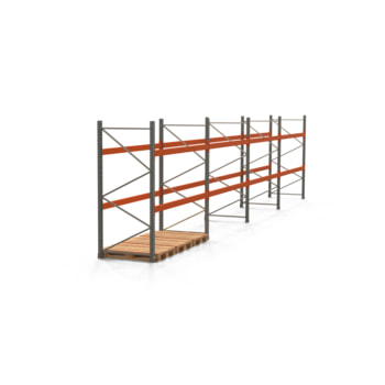 Palettenregal ARTUS - 3 Ebenen - Fachlast 2.100 kg - 2.500 x 11.225 x 1.100 mm (HxBxT) - 4 Felder - Schwerlastregal Palettenregal ARTUS - 3 Ebenen - Fachlast 2.100 kg - 2.500 x 11.225 x 1.100 mm (HxBxT) - 4 Felder - Schwerlastregal