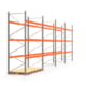 Palettenregal ARTUS - 4 Ebenen - Fachlast 2.100 kg - 3.500 x 11.225 x 1.100 mm (HxBxT) - 4 Felder - Schwerlastregal Palettenregal ARTUS - 4 Ebenen - Fachlast 2.100 kg - 3.500 x 11.225 x 1.100 mm (HxBxT) - 4 Felder - Schwerlastregal