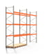 Palettenregal ARTUS - 4 Ebenen - Fachlast 2.100 kg - 4.500 x 5.655 x 1.100 mm (HxBxT) - 2 Felder - Schwerlastregal Palettenregal ARTUS - 4 Ebenen - Fachlast 2.100 kg - 4.500 x 5.655 x 1.100 mm (HxBxT) - 2 Felder - Schwerlastregal