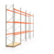 Palettenregal ARTUS - 4 Ebenen - Fachlast 2.100 kg - 5.500 x 11.225 x 1.100 mm (HxBxT) - 4 Felder - Schwerlastregal Palettenregal ARTUS - 4 Ebenen - Fachlast 2.100 kg - 5.500 x 11.225 x 1.100 mm (HxBxT) - 4 Felder - Schwerlastregal