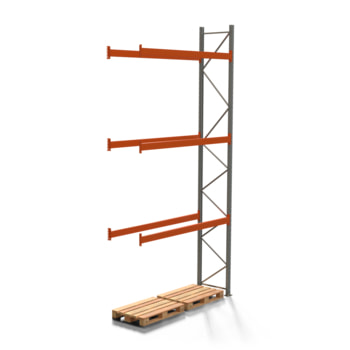 Palettenregal ARTUS - Anbauregal mit 4 Ebenen - Fachlast 2.770 kg - 5.500 x 2.700 x 800 mm (HxBxT) - Schwerlastregal Palettenregal ARTUS - Anbauregal mit 4 Ebenen - Fachlast 2.770 kg - 5.500 x 2.700 x 800 mm (HxBxT) - Schwerlastregal