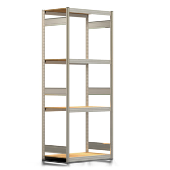 Schilderregal - Fachbodenregal - Holzböden - 250 kg - 2.500 x 1.005 x 600 mm (HxBxT) - erweiterbar - verzinkt - Steckregal BERT Schilderregal - Fachbodenregal - Holzböden - 250 kg - 2.500 x 1.005 x 600 mm (HxBxT) - erweiterbar - verzinkt - Steckregal BERT