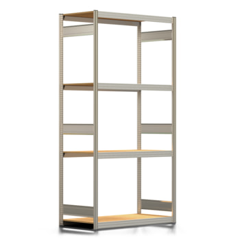 Schilderregal - Fachbodenregal - Holzböden - 250 kg - 2.500 x 1.285 x 600 mm (HxBxT) - erweiterbar - verzinkt - Steckregal BERT Schilderregal - Fachbodenregal - Holzböden - 250 kg - 2.500 x 1.285 x 600 mm (HxBxT) - erweiterbar - verzinkt - Steckregal BERT