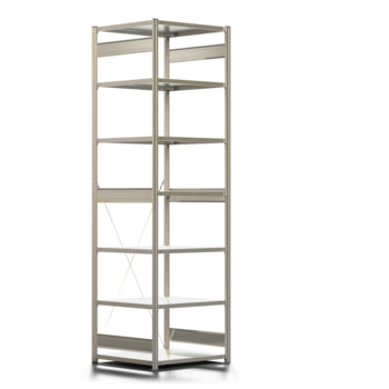Fachbodenregal mit Tiefenriegel - 250 kg - 3.000 x 875 x 800 mm (HxBxT) - erweiterbar - verzinkt - 7 Böden - Lagerregal - Steckregal Fachbodenregal mit Tiefenriegel - 250 kg - 3.000 x 875 x 800 mm (HxBxT) - erweiterbar - verzinkt - 7 Böden - Lagerregal - Steckregal