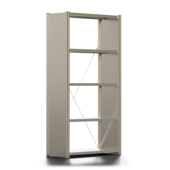 Fachbodenregal mit Seitenwand - 150 kg - 2.000 x 1.005 x 400 mm (HxBxT) - erweiterbar - verzinkt - 5 Böden - Lagerregal - Steckregal - BERT Fachbodenregal mit Seitenwand - 150 kg - 2.000 x 1.005 x 400 mm (HxBxT) - erweiterbar - verzinkt - 5 Böden - Lagerregal - Steckregal - BERT