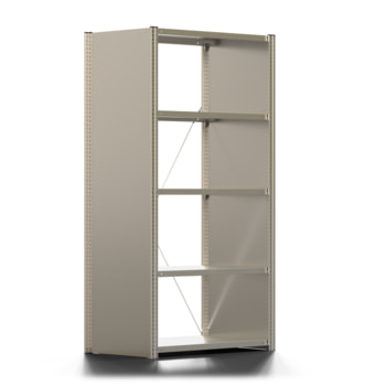 Fachbodenregal mit Seitenwand - 250 kg - 2.000 x 1.005 x 600 mm (HxBxT) - wählbar - 5 Böden - verzinkt - Lagerregal - Steckregal - BERT Fachbodenregal mit Seitenwand - 250 kg - 2.000 x 1.005 x 600 mm (HxBxT) - wählbar - 5 Böden - verzinkt - Lagerregal - Steckregal - BERT