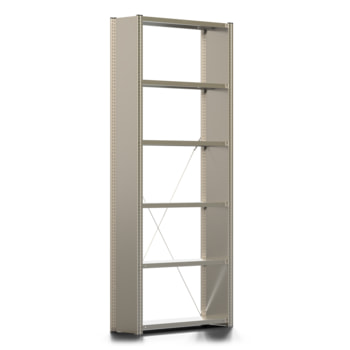 Fachbodenregal mit Seitenwand - 250 kg - 2.500 x 1.005 x 300 mm (HxBxT) - wählbar - 6 Böden - verzinkt - Lagerregal - Steckregal - BERT Fachbodenregal mit Seitenwand - 250 kg - 2.500 x 1.005 x 300 mm (HxBxT) - wählbar - 6 Böden - verzinkt - Lagerregal - Steckregal - BERT