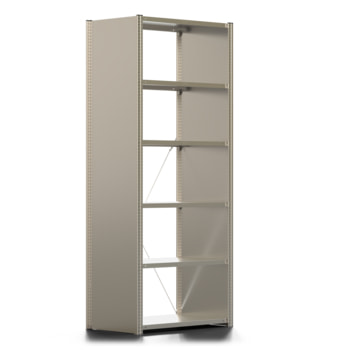 Fachbodenregal mit Seitenwand - 250 kg - 2.500 x 1.005 x 600 mm (HxBxT) - wählbar - 6 Böden - verzinkt - Lagerregal - Steckregal - BERT Fachbodenregal mit Seitenwand - 250 kg - 2.500 x 1.005 x 600 mm (HxBxT) - wählbar - 6 Böden - verzinkt - Lagerregal - Steckregal - BERT