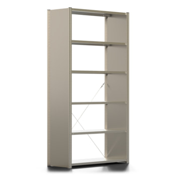 Fachbodenregal mit Seitenwand - 250 kg - 2.500 x 1.285 x 500 mm (HxBxT) - wählbar - 6 Böden - verzinkt - Lagerregal - Steckregal - BERT Fachbodenregal mit Seitenwand - 250 kg - 2.500 x 1.285 x 500 mm (HxBxT) - wählbar - 6 Böden - verzinkt - Lagerregal - Steckregal - BERT