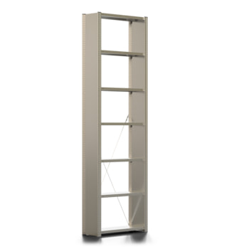 Fachbodenregal mit Seitenwand - 250 kg - 3.000 x 875 x 300 mm (HxBxT) - wählbar - 7 Böden - verzinkt - Lagerregal - Steckregal - BERT Fachbodenregal mit Seitenwand - 250 kg - 3.000 x 875 x 300 mm (HxBxT) - wählbar - 7 Böden - verzinkt - Lagerregal - Steckregal - BERT