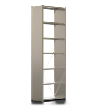 Fachbodenregal mit Seitenwand - 250 kg - 3.000 x 1.005 x 500 mm (HxBxT) - wählbar - 7 Böden - verzinkt - Lagerregal - Steckregal - BERT Fachbodenregal mit Seitenwand - 250 kg - 3.000 x 1.005 x 500 mm (HxBxT) - wählbar - 7 Böden - verzinkt - Lagerregal - Steckregal - BERT
