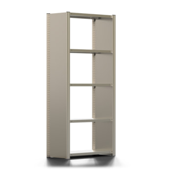 Fachbodenregal mit Seitenwand - 350 kg - 2.000 x 875 x 400 mm (HxBxT) - wählbar - 5 Böden - verzinkt - Lagerregal - Steckregal - BERT Fachbodenregal mit Seitenwand - 350 kg - 2.000 x 875 x 400 mm (HxBxT) - wählbar - 5 Böden - verzinkt - Lagerregal - Steckregal - BERT