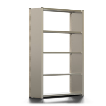 Fachbodenregal mit Seitenwand - 350 kg - 2.000 x 1.285 x 400 mm (HxBxT) - wählbar - 5 Böden - verzinkt - Lagerregal - Steckregal - BERT Fachbodenregal mit Seitenwand - 350 kg - 2.000 x 1.285 x 400 mm (HxBxT) - wählbar - 5 Böden - verzinkt - Lagerregal - Steckregal - BERT