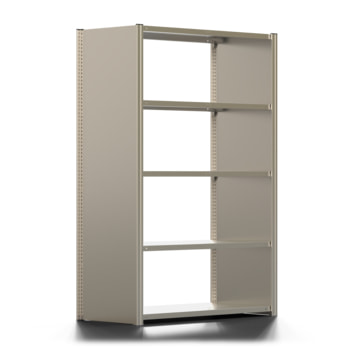 Fachbodenregal mit Seitenwand - 350 kg - 2.000 x 1.285 x 600 mm (HxBxT) - wählbar - 5 Böden - verzinkt - Lagerregal - Steckregal - BERT Fachbodenregal mit Seitenwand - 350 kg - 2.000 x 1.285 x 600 mm (HxBxT) - wählbar - 5 Böden - verzinkt - Lagerregal - Steckregal - BERT