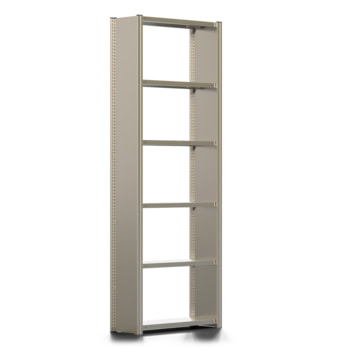 Fachbodenregal mit Seitenwand - 350 kg - 2.500 x 875 x 300 mm (HxBxT) - wählbar - 6 Böden - verzinkt - Lagerregal - Steckregal - BERT Fachbodenregal mit Seitenwand - 350 kg - 2.500 x 875 x 300 mm (HxBxT) - wählbar - 6 Böden - verzinkt - Lagerregal - Steckregal - BERT