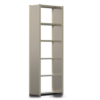 Fachbodenregal mit Seitenwand - 350 kg - 2.500 x 875 x 400 mm (HxBxT) - wählbar - 6 Böden - verzinkt - Lagerregal - Steckregal - BERT Fachbodenregal mit Seitenwand - 350 kg - 2.500 x 875 x 400 mm (HxBxT) - wählbar - 6 Böden - verzinkt - Lagerregal - Steckregal - BERT