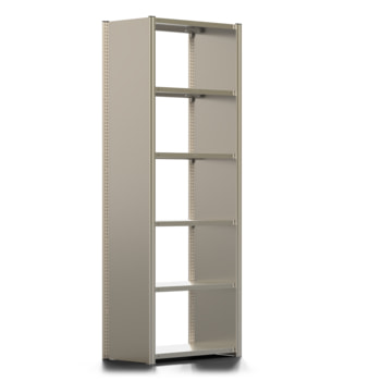 Fachbodenregal mit Seitenwand - 350 kg - 2.500 x 875 x 500 mm (HxBxT) - wählbar - 6 Böden - verzinkt - Lagerregal - Steckregal - BERT Fachbodenregal mit Seitenwand - 350 kg - 2.500 x 875 x 500 mm (HxBxT) - wählbar - 6 Böden - verzinkt - Lagerregal - Steckregal - BERT