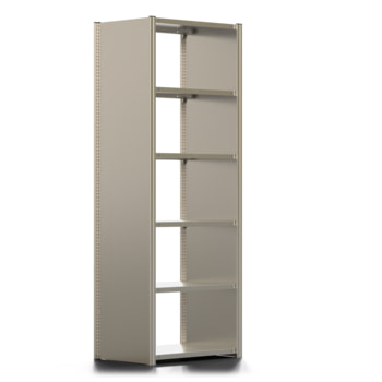 Fachbodenregal mit Seitenwand - 350 kg - 2.500 x 875 x 600 mm (HxBxT) - wählbar - 6 Böden - verzinkt - Lagerregal - Steckregal - BERT Fachbodenregal mit Seitenwand - 350 kg - 2.500 x 875 x 600 mm (HxBxT) - wählbar - 6 Böden - verzinkt - Lagerregal - Steckregal - BERT