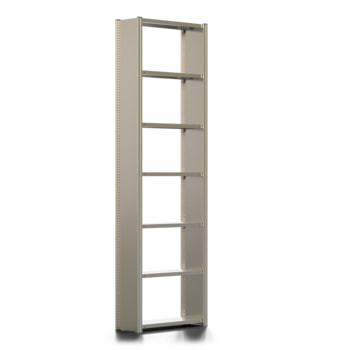 Fachbodenregal mit Seitenwand - 350 kg - 3.000 x 875 x 300 mm (HxBxT) - wählbar - 7 Böden - verzinkt - Lagerregal - Steckregal - BERT Fachbodenregal mit Seitenwand - 350 kg - 3.000 x 875 x 300 mm (HxBxT) - wählbar - 7 Böden - verzinkt - Lagerregal - Steckregal - BERT