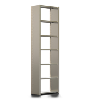 Fachbodenregal mit Seitenwand - 350 kg - 3.000 x 875 x 400 mm (HxBxT) - wählbar - 7 Böden - verzinkt - Lagerregal - Steckregal - BERT Fachbodenregal mit Seitenwand - 350 kg - 3.000 x 875 x 400 mm (HxBxT) - wählbar - 7 Böden - verzinkt - Lagerregal - Steckregal - BERT