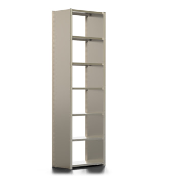 Fachbodenregal mit Seitenwand - 350 kg - 3.000 x 875 x 500 mm (HxBxT) - wählbar - 7 Böden - verzinkt - Lagerregal - Steckregal - BERT Fachbodenregal mit Seitenwand - 350 kg - 3.000 x 875 x 500 mm (HxBxT) - wählbar - 7 Böden - verzinkt - Lagerregal - Steckregal - BERT