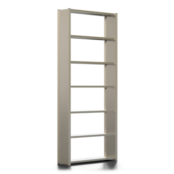 Fachbodenregal mit Seitenwand - 350 kg - 3.000 x 1.285 x 300 mm (HxBxT) - wählbar - 7 Böden - verzinkt - Lagerregal - Steckregal - BERT Fachbodenregal mit Seitenwand - 350 kg - 3.000 x 1.285 x 300 mm (HxBxT) - wählbar - 7 Böden - verzinkt - Lagerregal - Steckregal - BERT