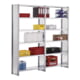 Fachbodenregal mit 2 Feldern, bestehend aus Grund- und Anbauregal. Fachbodenregal mit 2 Feldern, bestehend aus Grund- und Anbauregal.