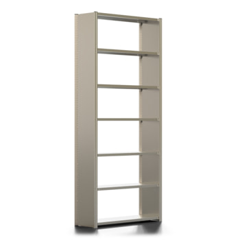 Fachbodenregal mit Seitenwand - 350 kg - 3.000 x 1.285 x 400 mm (HxBxT) - wählbar - 7 Böden - verzinkt - Lagerregal - Steckregal - BERT Fachbodenregal mit Seitenwand - 350 kg - 3.000 x 1.285 x 400 mm (HxBxT) - wählbar - 7 Böden - verzinkt - Lagerregal - Steckregal - BERT