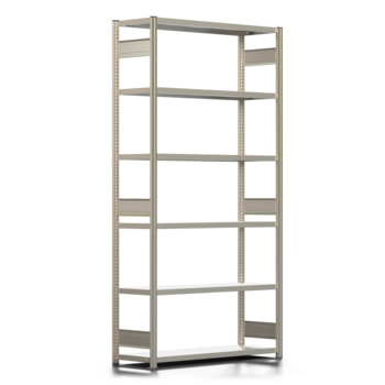 Fachbodenregal mit Tiefenriegel - 150 kg - 2.500 x 1.285 x 400 mm (HxBxT) - erweiterbar - 6 Böden - verzinkt - Lagerregal - Steckregal BERT Fachbodenregal mit Tiefenriegel - 150 kg - 2.500 x 1.285 x 400 mm (HxBxT) - erweiterbar - 6 Böden - verzinkt - Lagerregal - Steckregal BERT