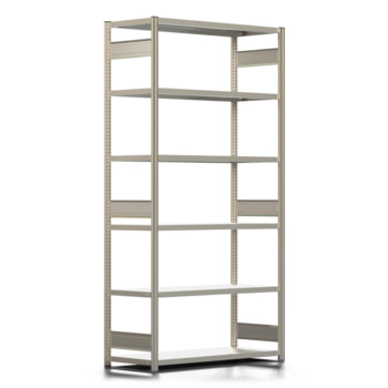 Fachbodenregal mit Tiefenriegel - 150 kg - 2.500 x 1.285 x 500 mm (HxBxT) - erweiterbar - 6 Böden - verzinkt - Lagerregal - Steckregal BERT Fachbodenregal mit Tiefenriegel - 150 kg - 2.500 x 1.285 x 500 mm (HxBxT) - erweiterbar - 6 Böden - verzinkt - Lagerregal - Steckregal BERT