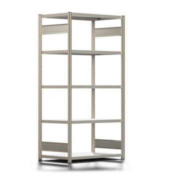 Fachbodenregal mit Tiefenriegel - 250 kg - 2.000 x 1.005 x 600 mm (HxBxT) - erweiterbar - Längenriegel - 5 Böden - Steckregal BERT Fachbodenregal mit Tiefenriegel - 250 kg - 2.000 x 1.005 x 600 mm (HxBxT) - erweiterbar - Längenriegel - 5 Böden - Steckregal BERT