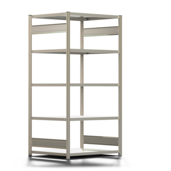 Fachbodenregal mit Tiefenriegel - 250 kg - 2.000 x 1.005 x 800 mm (HxBxT) - erweiterbar - Längenriegel - 5 Böden - Steckregal BERT Fachbodenregal mit Tiefenriegel - 250 kg - 2.000 x 1.005 x 800 mm (HxBxT) - erweiterbar - Längenriegel - 5 Böden - Steckregal BERT