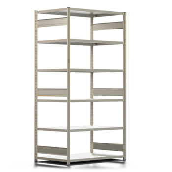 Fachbodenregal mit Tiefenriegel - 250 kg - 2.500 x 1.285 x 800 mm (HxBxT) - erweiterbar - Längenriegel - 6 Böden - Steckregal BERT Fachbodenregal mit Tiefenriegel - 250 kg - 2.500 x 1.285 x 800 mm (HxBxT) - erweiterbar - Längenriegel - 6 Böden - Steckregal BERT