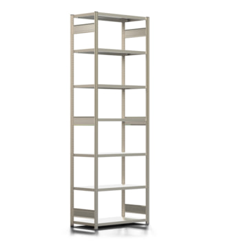 Fachbodenregal mit Tiefenriegel - 250 kg - 3.000 x 1.005 x 500 mm (HxBxT) - erweiterbar - Längenriegel - 7 Böden - Steckregal BERT Fachbodenregal mit Tiefenriegel - 250 kg - 3.000 x 1.005 x 500 mm (HxBxT) - erweiterbar - Längenriegel - 7 Böden - Steckregal BERT