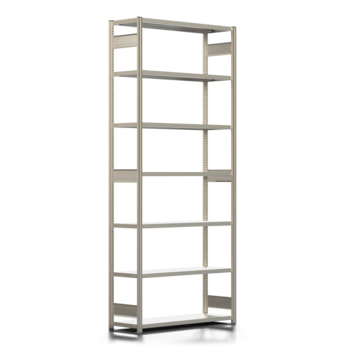 Fachbodenregal mit Tiefenriegel - 250 kg - 3.000 x 1.285 x 400 mm (HxBxT) - erweiterbar - Längenriegel - 7 Böden - Steckregal BERT Fachbodenregal mit Tiefenriegel - 250 kg - 3.000 x 1.285 x 400 mm (HxBxT) - erweiterbar - Längenriegel - 7 Böden - Steckregal BERT
