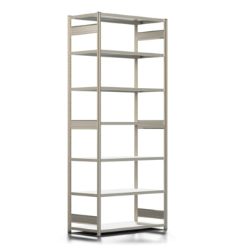 Fachbodenregal mit Tiefenriegel - 250 kg - 3.000 x 1.285 x 600 mm (HxBxT) - erweiterbar - Längenriegel - 7 Böden - Steckregal BERT Fachbodenregal mit Tiefenriegel - 250 kg - 3.000 x 1.285 x 600 mm (HxBxT) - erweiterbar - Längenriegel - 7 Böden - Steckregal BERT