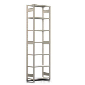Fachbodenregal mit Tiefenriegel - 350 kg - 3.000 x 875 x 400 mm (HxBxT) - erweiterbar - Längenriegel - verzinkt - 7 Böden - Steckregal BERT Fachbodenregal mit Tiefenriegel - 350 kg - 3.000 x 875 x 400 mm (HxBxT) - erweiterbar - Längenriegel - verzinkt - 7 Böden - Steckregal BERT