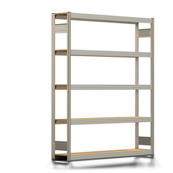 Fachbodenregal Tiefenriegel - 250 kg - 2.000 x 1.695 x 300 mm (HxBxT) - erweiterbar - Farbe wählbar - 5 Holzböden - Lagerregal - Steckregal BERT Fachbodenregal Tiefenriegel - 250 kg - 2.000 x 1.695 x 300 mm (HxBxT) - erweiterbar - Farbe wählbar - 5 Holzböden - Lagerregal - Steckregal BERT