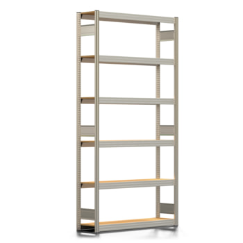 Fachbodenregal Tiefenriegel - 250 kg - 2.500 x 1.285 x 300 mm (HxBxT) - erweiterbar - Farbe wählbar - 6 Holzböden - Lagerregal - Steckregal BERT Fachbodenregal Tiefenriegel - 250 kg - 2.500 x 1.285 x 300 mm (HxBxT) - erweiterbar - Farbe wählbar - 6 Holzböden - Lagerregal - Steckregal BERT