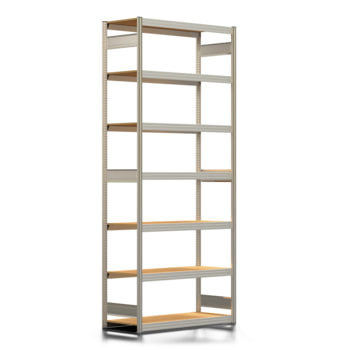 Fachbodenregal Tiefenriegel - 250 kg - 3.000 x 1.285 x 500 mm (HxBxT) - erweiterbar - Farbe wählbar - 7 Holzböden - Lagerregal - Steckregal BERT Fachbodenregal Tiefenriegel - 250 kg - 3.000 x 1.285 x 500 mm (HxBxT) - erweiterbar - Farbe wählbar - 7 Holzböden - Lagerregal - Steckregal BERT