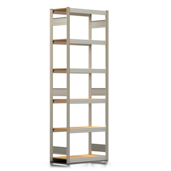 Fachbodenregal mit Tiefenriegel - 350 kg - 2.500 x 875 x 400 mm (HxBxT) - erweiterbar - verzinkt - 6 Holzböden - Lagerregal - Steckregal BERT Fachbodenregal mit Tiefenriegel - 350 kg - 2.500 x 875 x 400 mm (HxBxT) - erweiterbar - verzinkt - 6 Holzböden - Lagerregal - Steckregal BERT