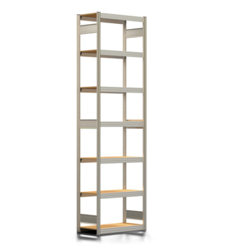 Fachbodenregal mit Tiefenriegel - 350 kg - 3.000 x 875 x 400 mm (HxBxT) - erweiterbar - verzinkt - 7 Holzböden - Lagerregal - Steckregal BERT Fachbodenregal mit Tiefenriegel - 350 kg - 3.000 x 875 x 400 mm (HxBxT) - erweiterbar - verzinkt - 7 Holzböden - Lagerregal - Steckregal BERT